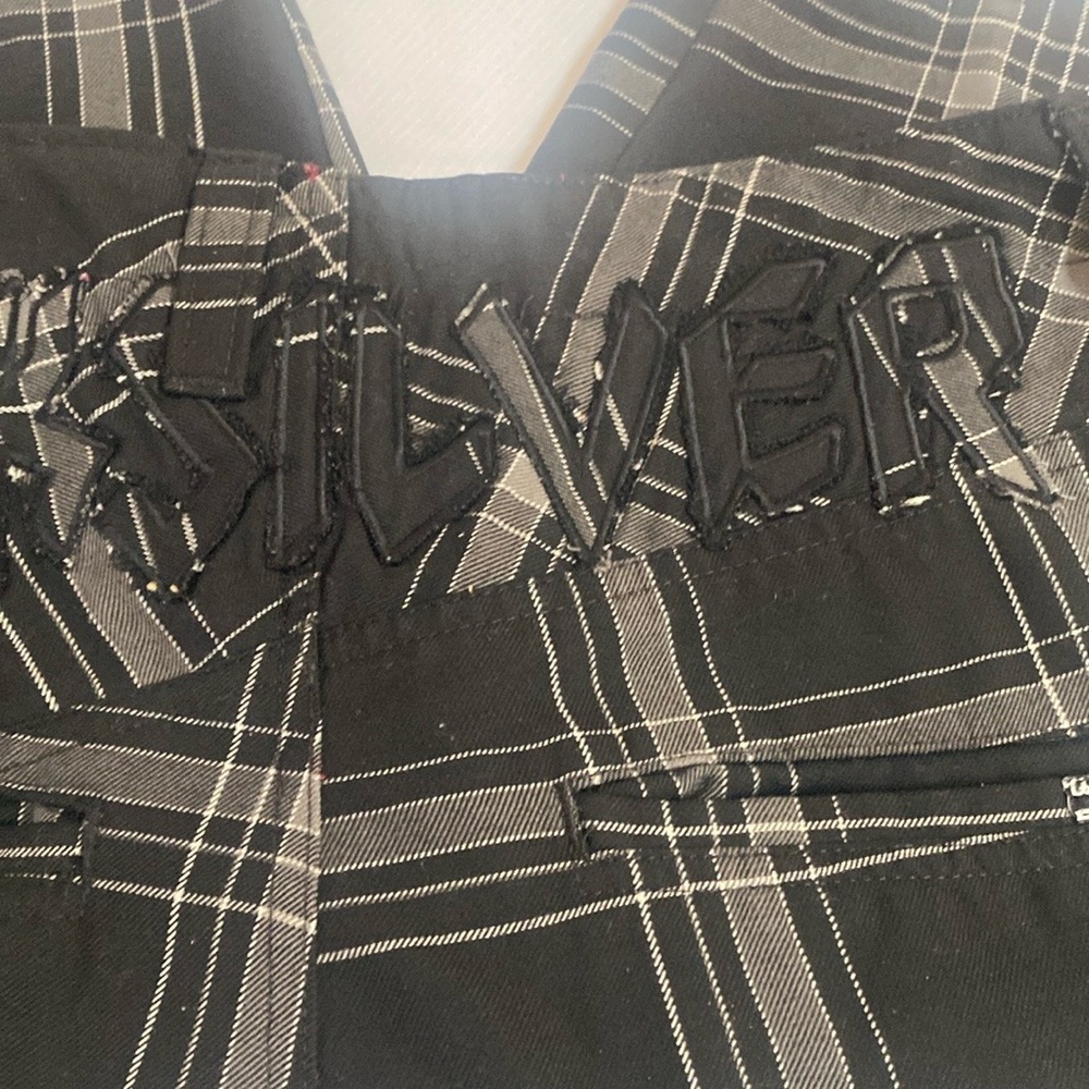 Quiksilver Shorts Plaid Black Logo Skater Y2K Size 30 - Picture 15 of 16